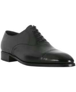 John Lobb black calf Philip II cap toe oxfords   