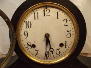 Antique Unusual New Haven 8 Day Mantle Clock In Running Condition 