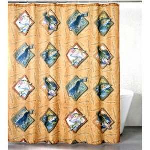  Bass Hooked Shower Curtain