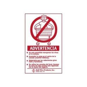  Laundry Carts Accessories rack extender with warning sign 