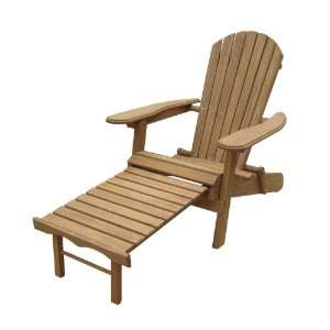   Foldable Adirondack Chair with Pull Out Ottoman Patio, Lawn & Garden
