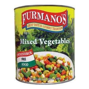 Furmanos Mixed Vegetables 6   #10 Cans / CS  Grocery 