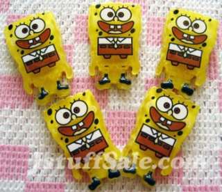 Decora Harajuku Sponge Bob cabochons 5 pcs (A102)  