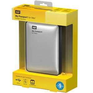 Western Digital My Passport for Mac 750 GB USB 2.0 External Hard Drive 