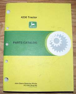 John Deere 4230 Tractor Parts Catalog Manual jd book  