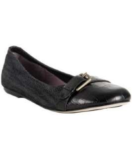 Taryn by Taryn Rose black denim Flip cap toe flats   up to 