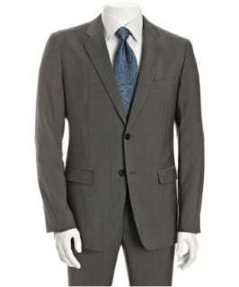 Theory grey wool Dilano M Wall Street 2 button suit with flat front 