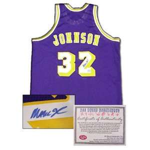 Magic Johnson Los Angeles Lakers Autographed Authentic Purple Jersey 