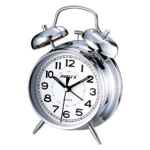  4 Chrome Double Bell Table Alarm Clock
