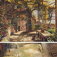 45x33 IN THE PERGOLA PEDER MONSTED CLASSICAL CANVAS  