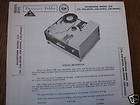 SILVERTONE 232 Tape Recorder Photofact Repair Manual