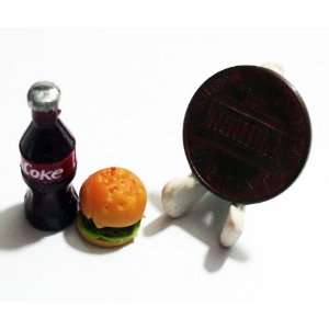   Coke And Hamburger Dollhouse miniature Food,Barbie Doll Collectibles