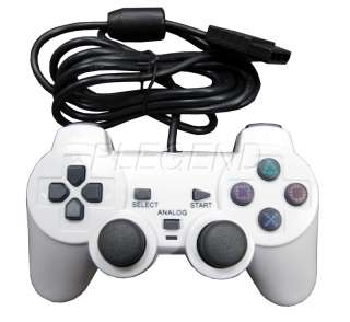 NEW Twin Rumble Controller WHITE for PlayStation 2 PS2  