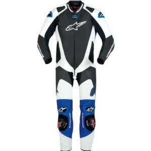  Racing Motorcycle Race Suits   Black/White/Blue / Size 60 Automotive
