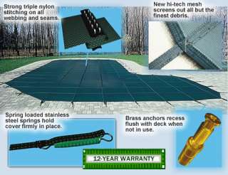 Arctic Armor Mesh Pool Safety Cover   Right Step 12 yr  