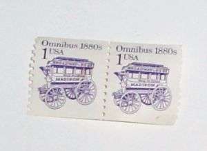 OMNIBUS 1880s C (2) ONE CENT 1986 USA POSTAGE STAMPS  