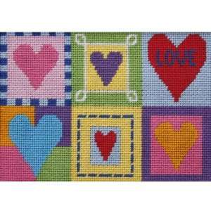    Hearts Hearts Hearts   Needlepoint Kit Arts, Crafts & Sewing