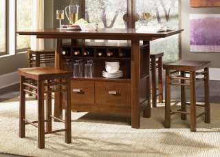 New Scottsdale Casual Dining Pub Set Center Island Table Rustic 