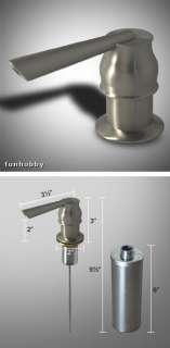 NEW BRUSHED NICKEL SOAP DISPENSER KITCHEN FAUCET LOTION  