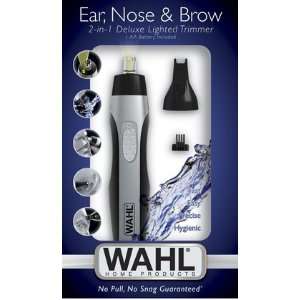 Wahl Ear, Nose & Brow Lighted Trimmer, Black/Silver (Quantity of 3)