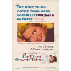  Paris Does Strange Things   Movie Poster   27 x 40