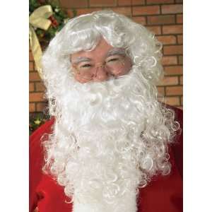  Rubies Costumes Economy Santa Beard & Wig Set Adult / White   One Size