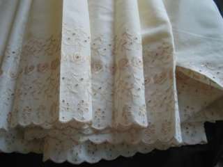 Vintage Embroidered Lace Wide Ruffle Flounce Unused New Old Stock 14 