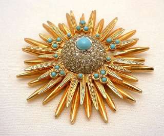 Vintage Nettie Rosenstein Brooch Pin Starburst  