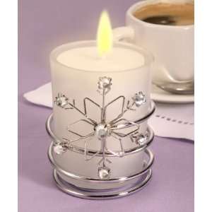   Snowflake Candles (Set of 12)   Wedding Party Favors