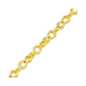  Open Link Hollow Rope Chain Bracelet   7 10K Gold 3.8mm 
