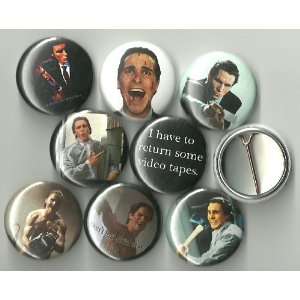  American Psycho Lot of 8 1 Pinback Buttons/Pins 
