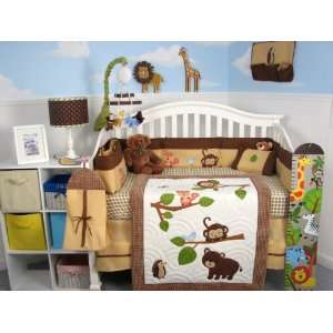 Soho Forest Playground Baby Crib Nursery Bedding Set 13 pcs included 