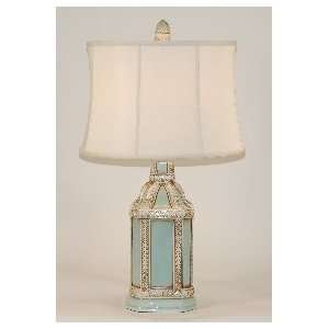    Pale Blue Green Designer Porcelain Table Lamp