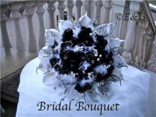   Love BRIDE & GROOM Wedding Bridal Bouquet Bouquets Silk Flowers  