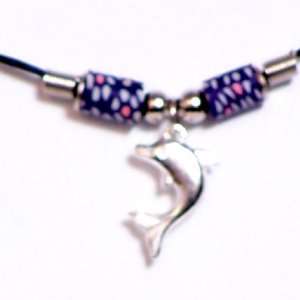  Dolphin Necklace with the Power of Purple Claymatic Beads 