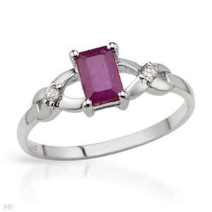  Ring With 0.63ctw Precious Stones   Genuine Diamonds and 