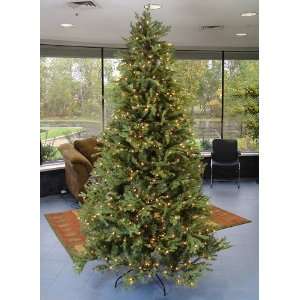  9 Pre Lit White Pine Fir Artificial Christmas Tree 