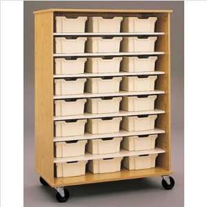  68 H Encore Double Sided Shelf Cabinet with Trays Trays 