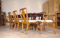 10 English Queen Anne Walnut Dining Chairs Ann Chair  