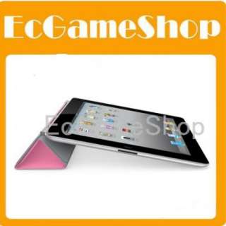 Pink Smart Cover Leather Case Stand Magnetic for iPad2  