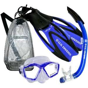   Proflex Oh Adult Medium 7 10 Mask Snorkel Fins Bag Wide Open Tube