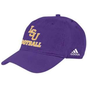    adidas LSU Tigers Purple Football Slouch Hat