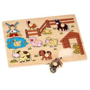  Wooden farm animals Jigsaw Puzzle Kids Learning Kit Toys 