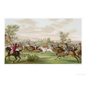 Horse Racing in France Giclee Poster Print by Debucourt , 42x56