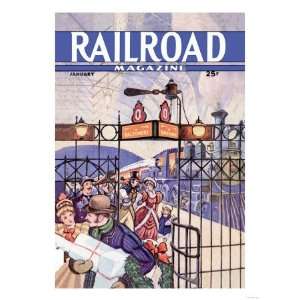 Railroad Magazine Christmas, 1945 Giclee Poster Print 