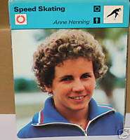 Speed skating Anne Henning winter sports Collector card  