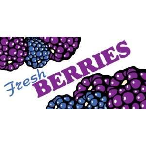  3x6 Vinyl Banner   Fresh Fruit Berries 