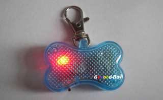 Pet dog safety flash LED Blinker lighte collar bone tag  