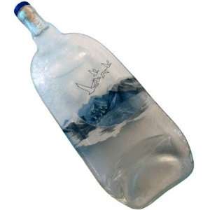 Grey Goose Recycled Glass Bottle Serving Tray  Kitchen 