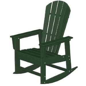 Poly wood Recycled Plastic Wood South Beach Adirondack Rocking Chair 